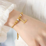 18K Gold Classic and Fashionable Initial Bracelet - QH Clothing