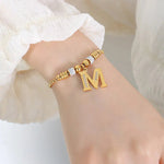 18K Gold Classic and Fashionable Initial Bracelet - QH Clothing