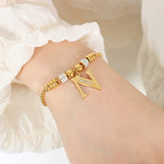 18K Gold Classic and Fashionable Initial Bracelet - QH Clothing