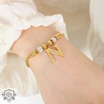 18K Gold Classic and Fashionable Initial Bracelet - QH Clothing