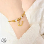 18K Gold Classic and Fashionable Initial Bracelet - QH Clothing