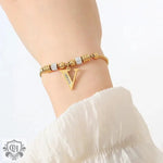 18K Gold Classic and Fashionable Initial Bracelet - QH Clothing