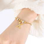 18K Gold Classic and Fashionable Initial Bracelet - QH Clothing