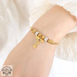 18K Gold Classic and Fashionable Initial Bracelet - QH Clothing