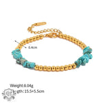 18K Gold Coloured Gravel Bead Design Bracelet - QH Clothing