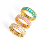 18K Gold Colourful Zircon Rings - QH Clothing