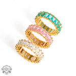 18K Gold Colourful Zircon Rings - QH Clothing