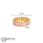 18K Gold Colourful Zircon Rings - QH Clothing