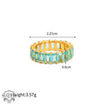 18K Gold Colourful Zircon Rings - QH Clothing