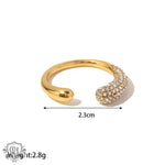 18K Gold Colourful Zircon Rings - QH Clothing