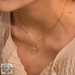 18K Gold Cross Pendant Necklace - QH Clothing