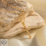 18K Gold Cross Pendant Necklace - QH Clothing