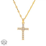 18K Gold Cross Pendant Necklace - QH Clothing