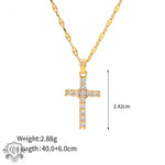 18K Gold Cross Pendant Necklace - QH Clothing