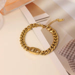 18K Gold Cuban Chain Bracelet - QH Clothing