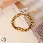 18K Gold Cuban Chain Bracelet - QH Clothing