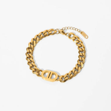 18K Gold Cuban Chain Bracelet - QH Clothing