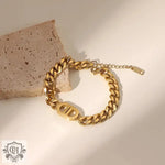 18K Gold Cuban Chain Bracelet - QH Clothing