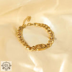 18K Gold Cuban Chain Bracelet - QH Clothing