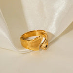 18K Gold Curved Opening Versatile Ring - QH Clothing