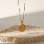 18K Gold Devil's Eye Pendant Necklace - QH Clothing