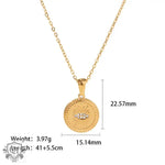 18K Gold Devil's Eye Pendant Necklace - QH Clothing