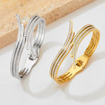 18K gold trendy and creative irregular-shaped diamond design bracelet - QH Clothing