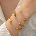 18K Gold Diamond Opening Versatile Bracelet - QH Clothing