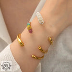 18K Gold Diamond Opening Versatile Bracelet - QH Clothing