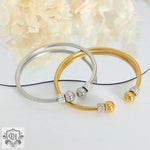 Exquisite and noble 18K gold diamond-set and round bead design versatile bracelet - QH Clothing