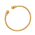 Exquisite and noble 18K gold diamond-set and round bead design versatile bracelet - QH Clothing