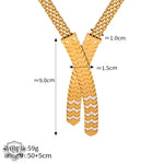 18k gold noble and atmospheric letter W arranged with diamond design necklace and bracelet set - QH Clothing