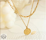 18K Gold Double Layer Geometric Necklace - QH Clothing