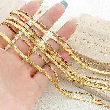 18K gold fashionable simple double-layered design versatile anklet - QH Clothing