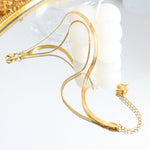 18K gold fashionable simple double-layered design versatile anklet - QH Clothing