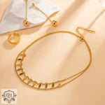 18K Gold Double Layered Versatile Necklace - QH Clothing