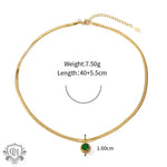 18K Gold Double Zircon Pendant Necklace - QH Clothing