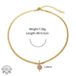 18K Gold Double Zircon Pendant Necklace - QH Clothing