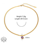 18K Gold Double Zircon Pendant Necklace - QH Clothing