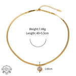 18K Gold Double Zircon Pendant Necklace - QH Clothing