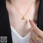 18K Gold Drop Pendant Necklace - QH Clothing