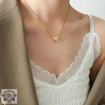 18K Gold Elegant Butterfly Necklace - QH Clothing