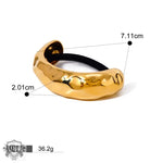 Elegant 18K gold U-shaped hair accessory with textured design for stylish hairstyles