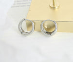 18K Gold Simple and Atmospheric Hollow Ring Design Versatile Earrings - QH Clothing