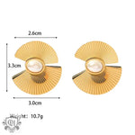 18K Gold Elegant Pearl Earrings - QH Clothing