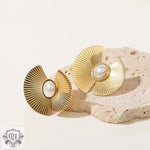 18K Gold Elegant Pearl Earrings - QH Clothing