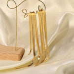 18K Gold Elegant Tassel Earrings - QH Clothing