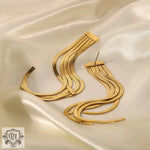 18K Gold Elegant Tassel Earrings - QH Clothing