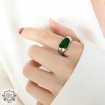 18K Gold Emerald Gemstone Ring - QH Clothing