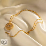 18K Gold Evil Eye Zircon Pendant Necklace - QH Clothing